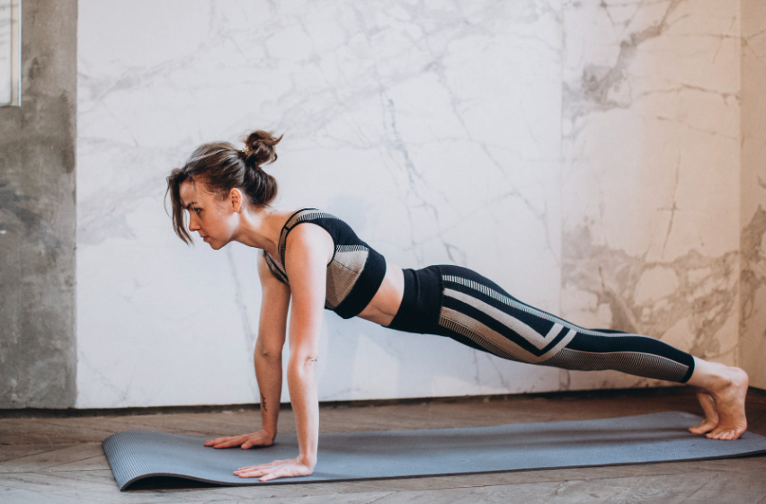 Woman doing a plank exercise
